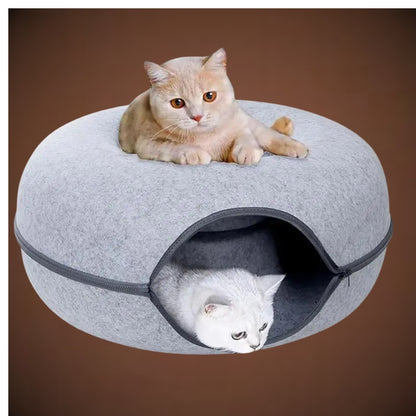 Donut Cat Bed & Tunnel for 2 Cats