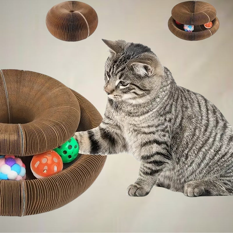 Magic Cat Scratcher Round Scratch Board & Toy