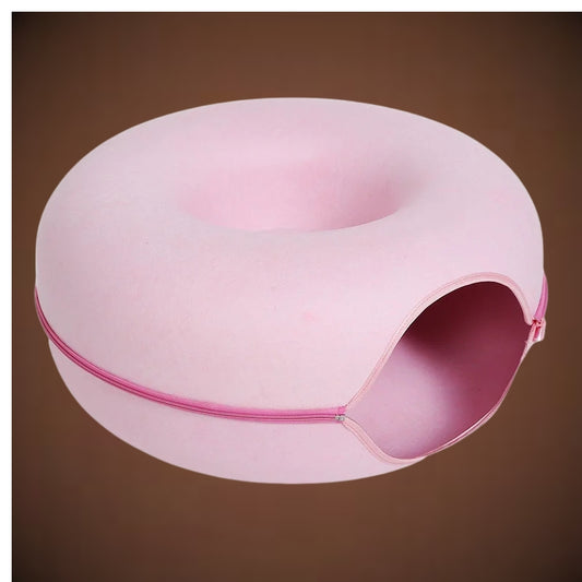 Donut Cat Bed & Tunnel for 2 Cats