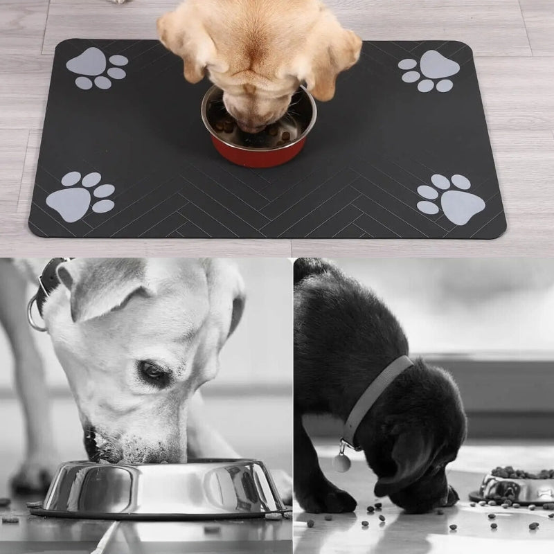 Absorbent Pet Feeding Mat with Waterproof Backing