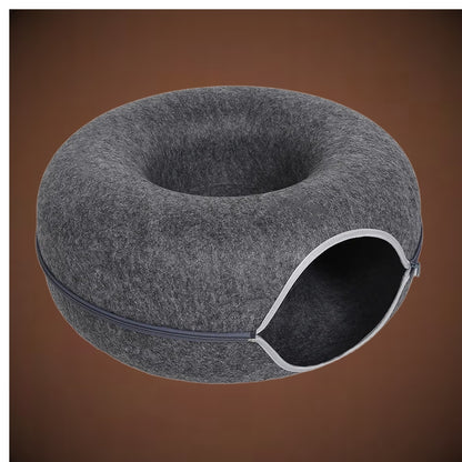 Donut Cat Bed & Tunnel for 2 Cats