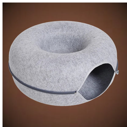 Donut Cat Bed & Tunnel for 2 Cats