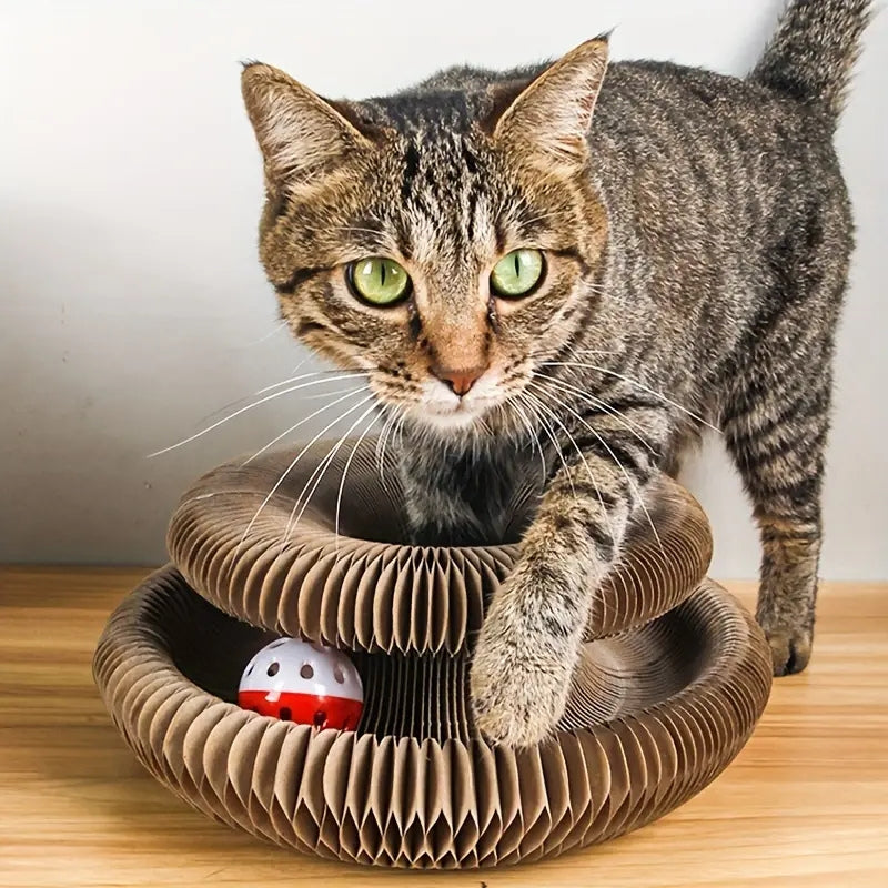 Magic Cat Scratcher Round Scratch Board & Toy