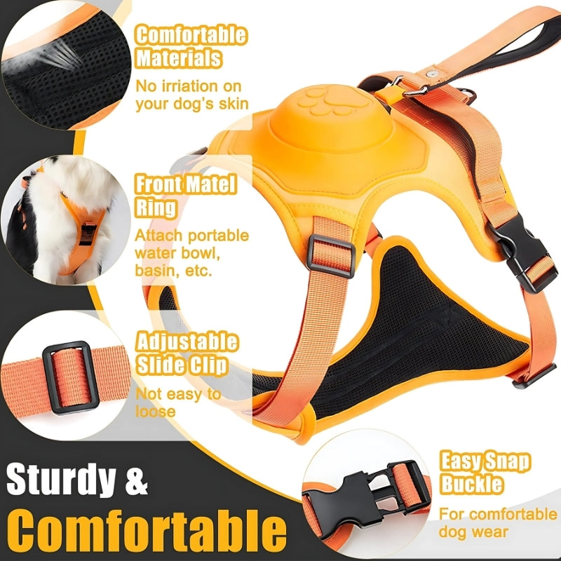 Adjustable Dog Harness & Leash Set – Anti-Burst, Flexible, Breathable