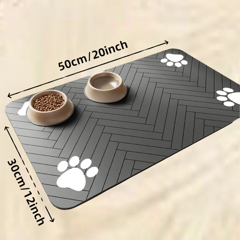 Absorbent Pet Feeding Mat with Waterproof Backing