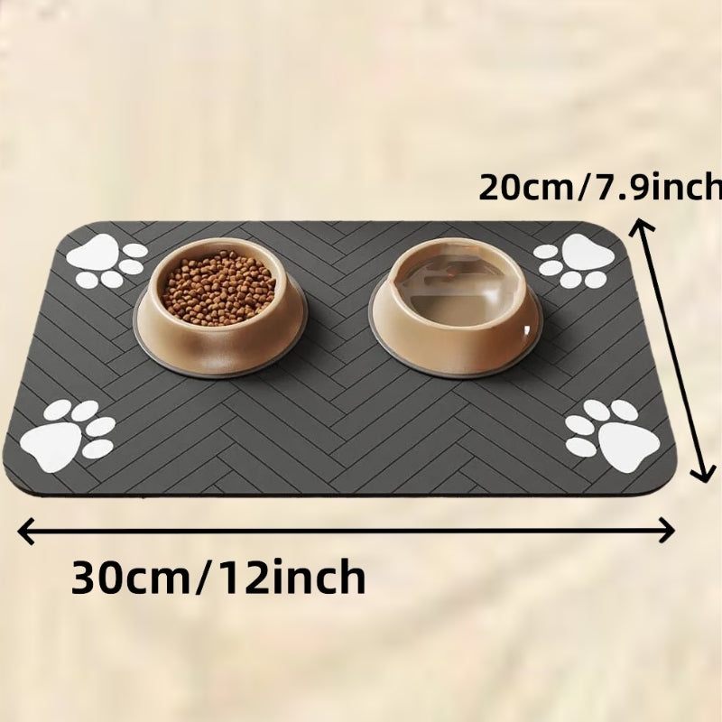 Absorbent Pet Feeding Mat with Waterproof Backing